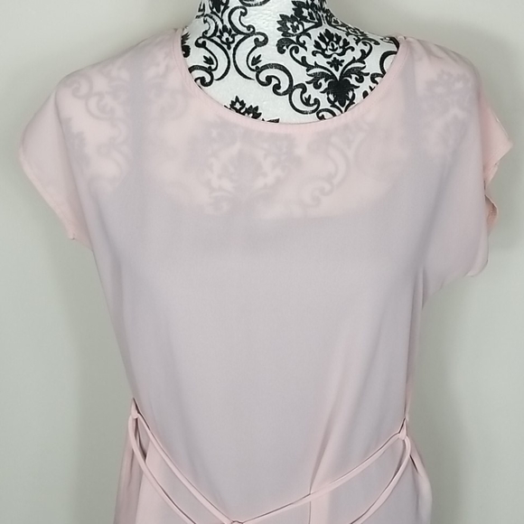 Women's Medium Celly K light pink sheer blouse - Picture 7 of 8